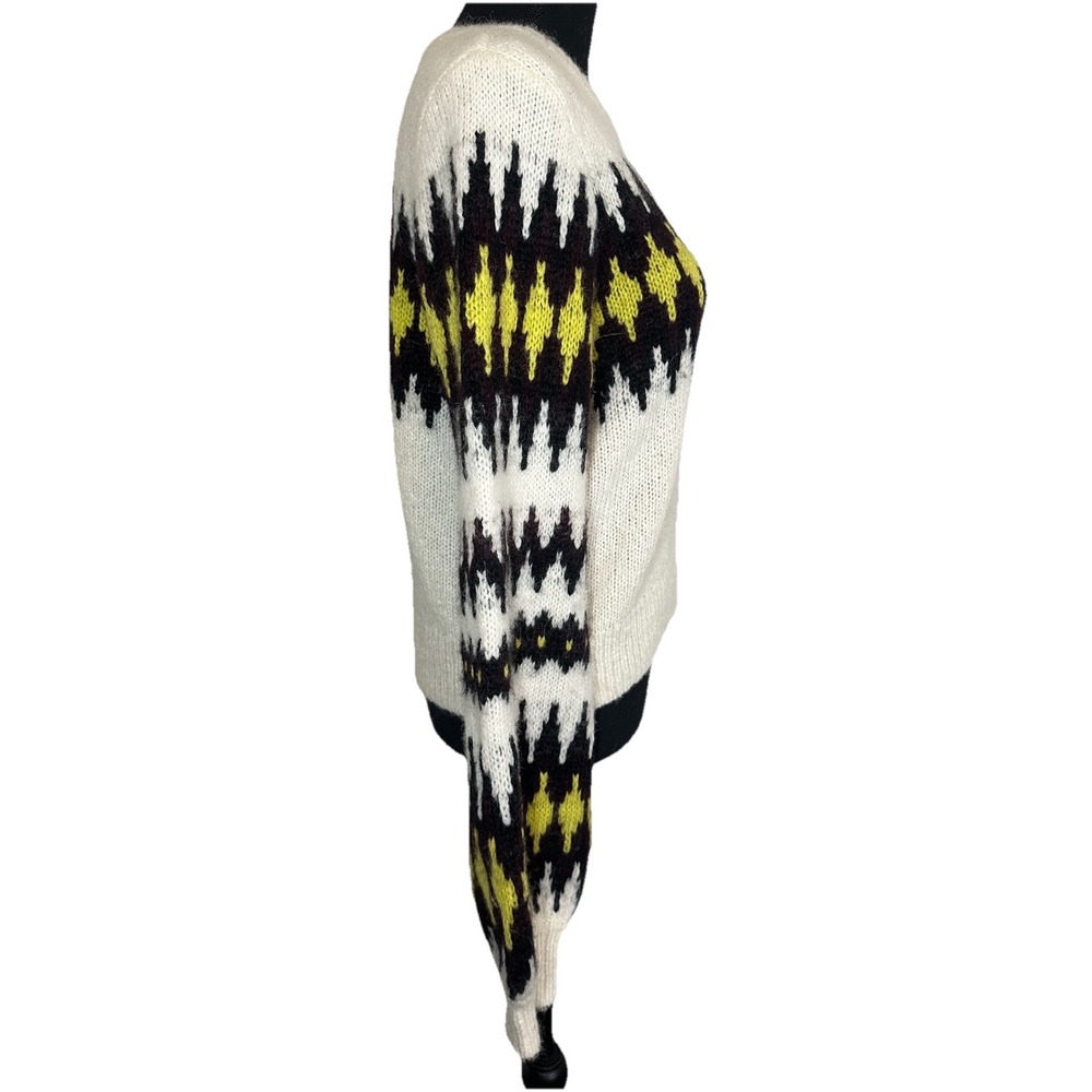 A.L.C. Women's SMALL Badgley‎ Alpaca Wool Blend Fair Isle Sweater Quiet Luxury - Picture 6 of 16